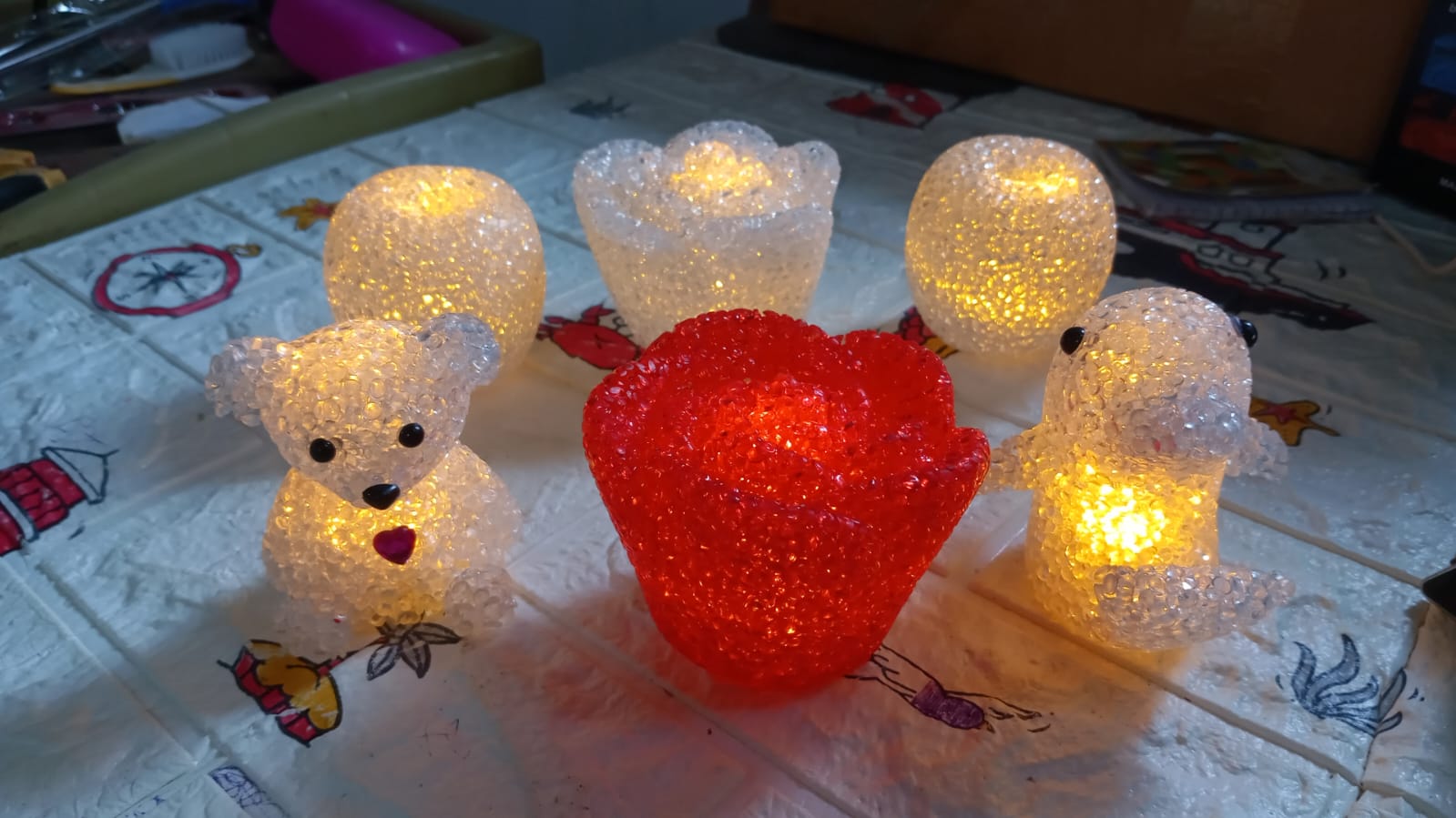 7995A MIX DESIGN MULTI SHAPE SMALL LIGHT LAMPS LED SHAPE CRYSTAL NIGHT LIGHT LAMP (1 PC ) 7995A MIX DESIGN MULTI SHAPE SMALL LIGHT LAMPS LED SHAPE CRYSTAL NIGHT LIGHT LAMP (1 PC )